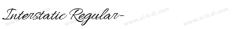 Interstatic Regular字体转换 Interstatic Regular字体转换